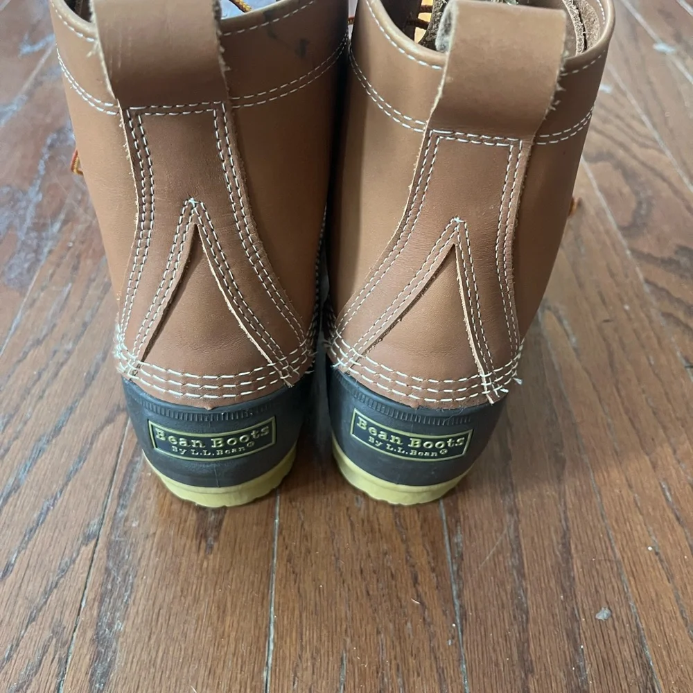 L.L. Bean Men's Tan and Black Duck Boots - Picture 3 of 9